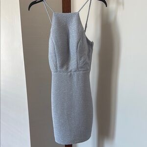 City Studio Silver Sleeveless Midi Sheath Dress for Night Out